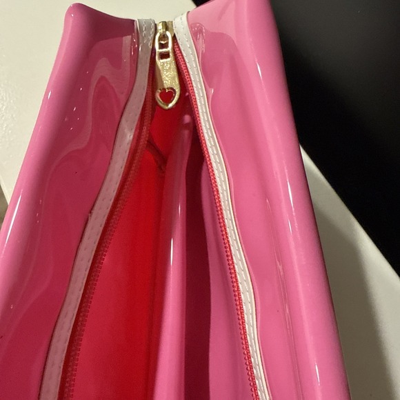 New Ted Baker London Bow Large Zip Makeup Bag Pink And Yellow Bow Luxury - Picture 3 of 5